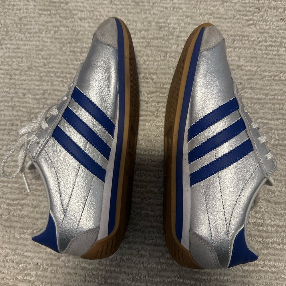 Adidas Originals silver and blue country trainers women’s size 6 men’s size 5 - Picture 6 of 10